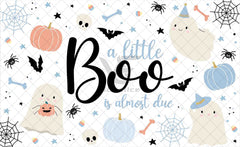 Cute Ghost Pumpkin Spider Halloween Backdrop