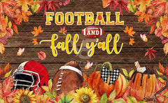 American Football Field Fall Backdrop