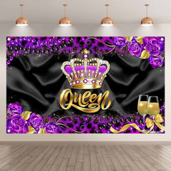 Crown Queen Purple Floral Champagne Background(FAST) - UUFelice Studio