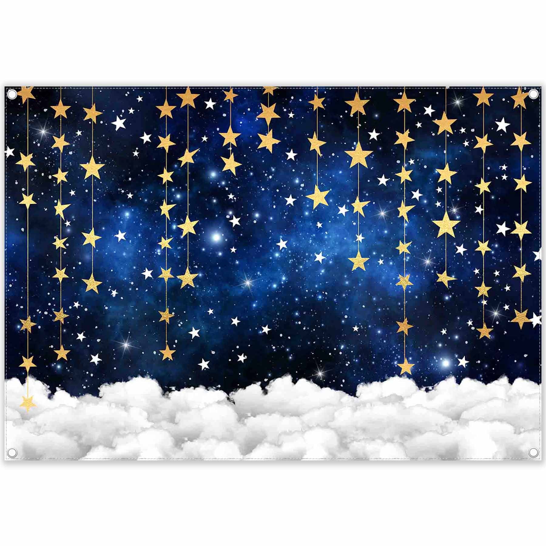 Twinkle Twinkle Little Star Navy Blue Galaxy Background(FAST) - UUFelice Studio