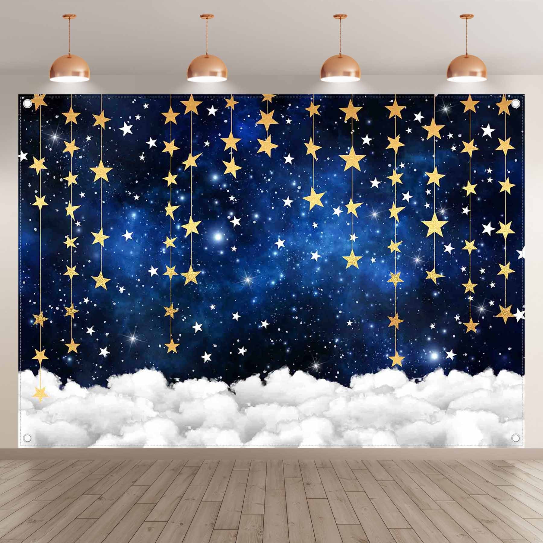 Twinkle Twinkle Little Star Navy Blue Galaxy Background(FAST) - UUFelice Studio