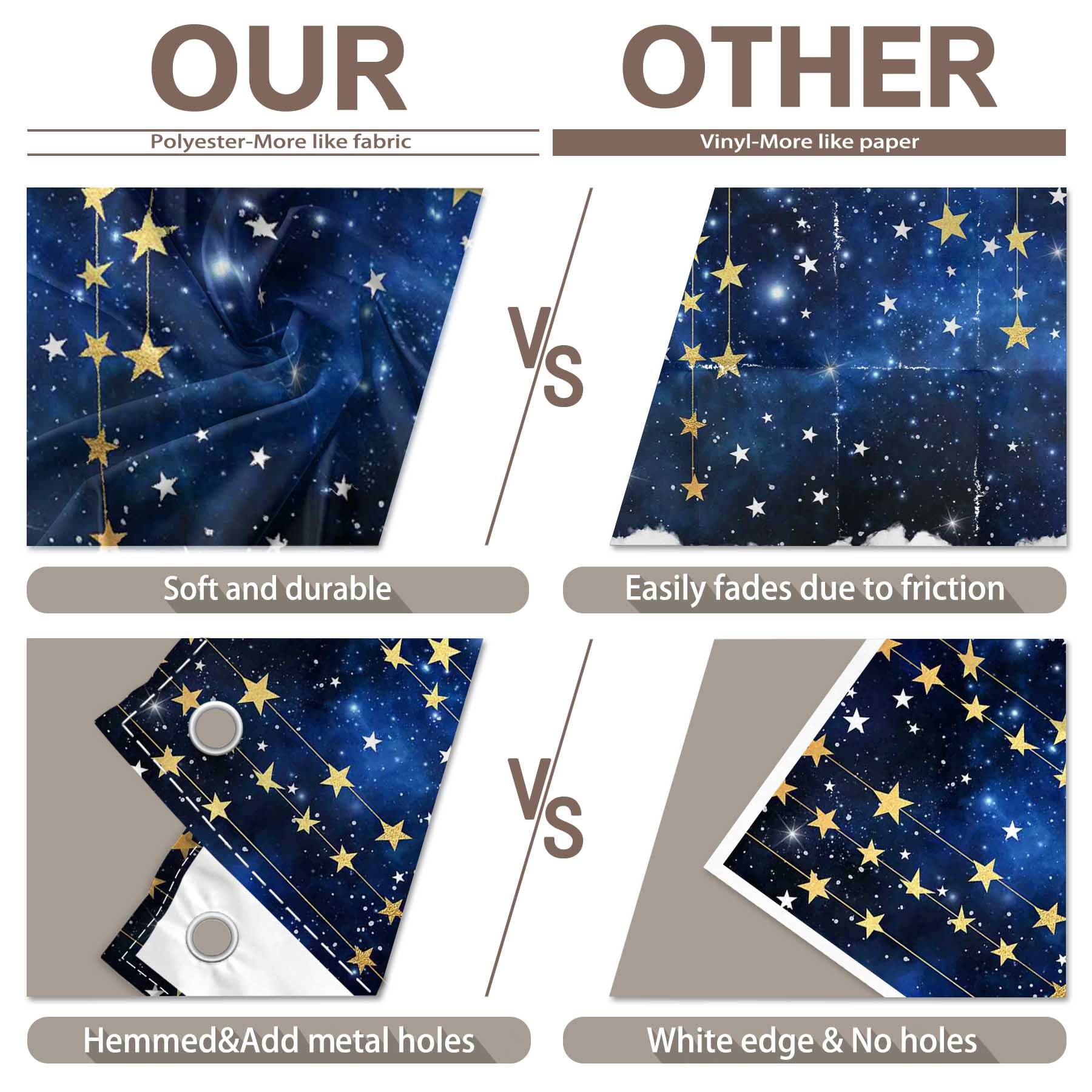 Twinkle Twinkle Little Star Navy Blue Galaxy Background(FAST) - UUFelice Studio