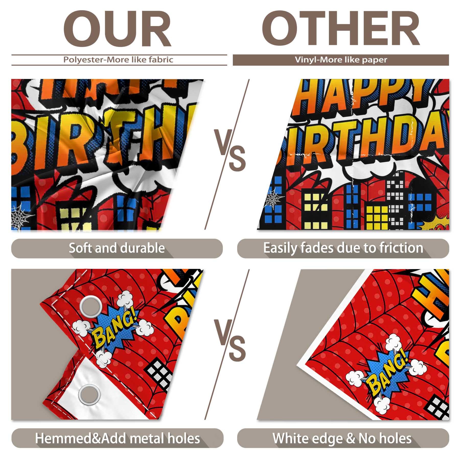 Spider Superhero Birthday Vibrant Cityscape Background(FAST) - UUFelice Studio