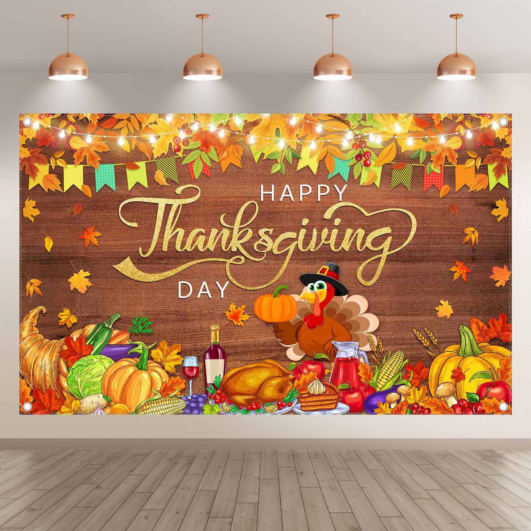 Happy Thanksgiving Day Autumn Pumpkin Harvest Background