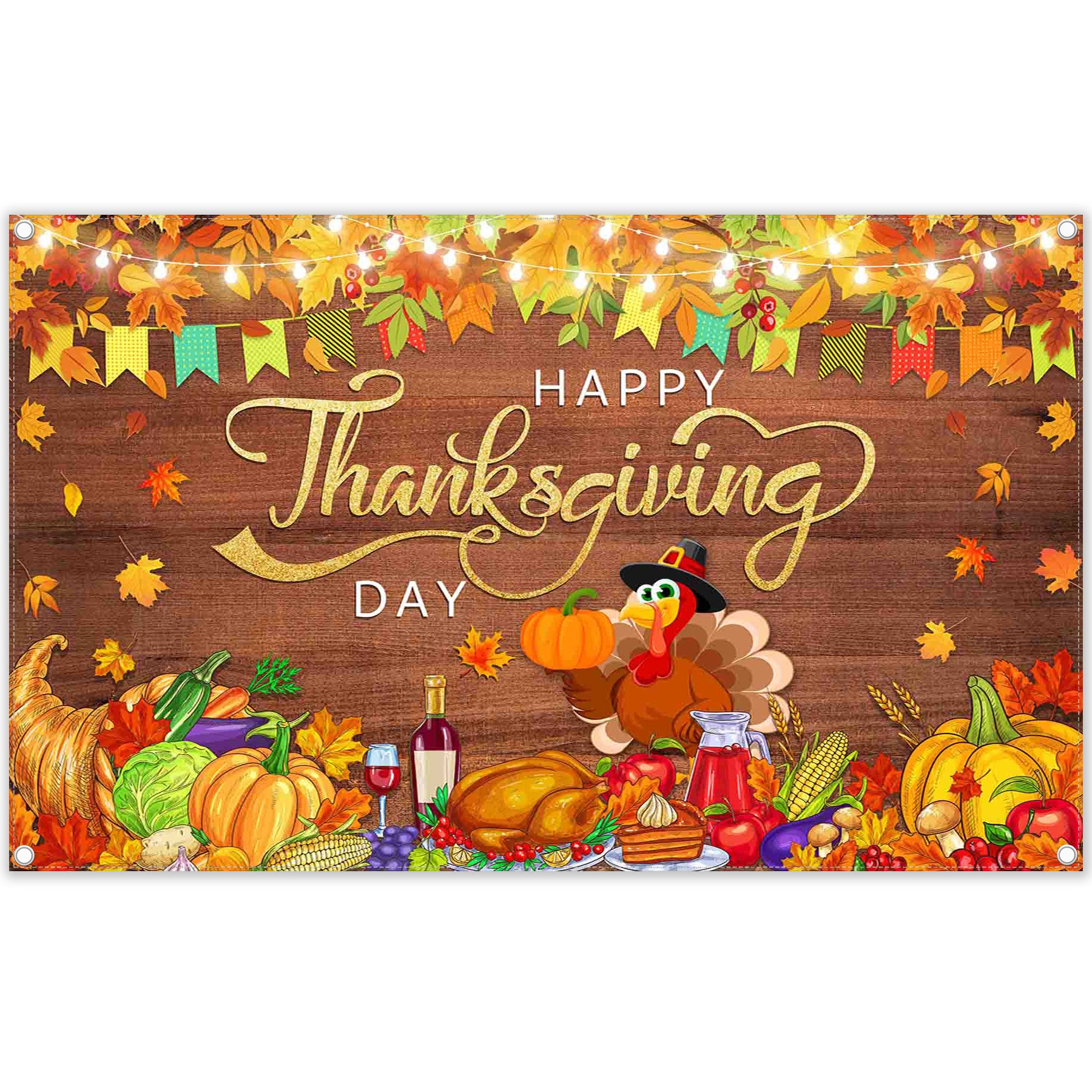 Happy Thanksgiving Day Autumn Pumpkin Harvest Background