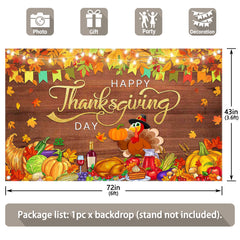 Happy Thanksgiving Day Autumn Pumpkin Harvest Background