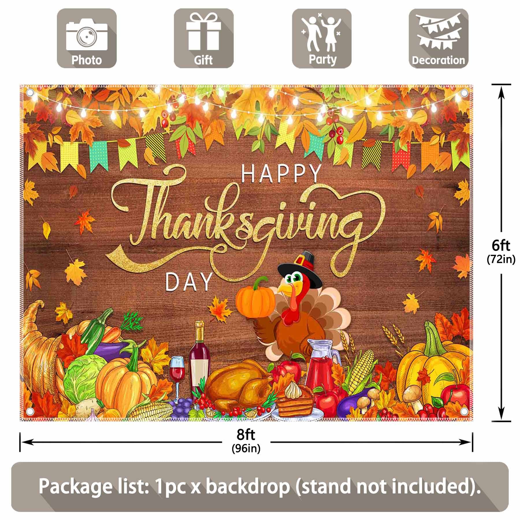 Happy Thanksgiving Day Autumn Pumpkin Harvest Background