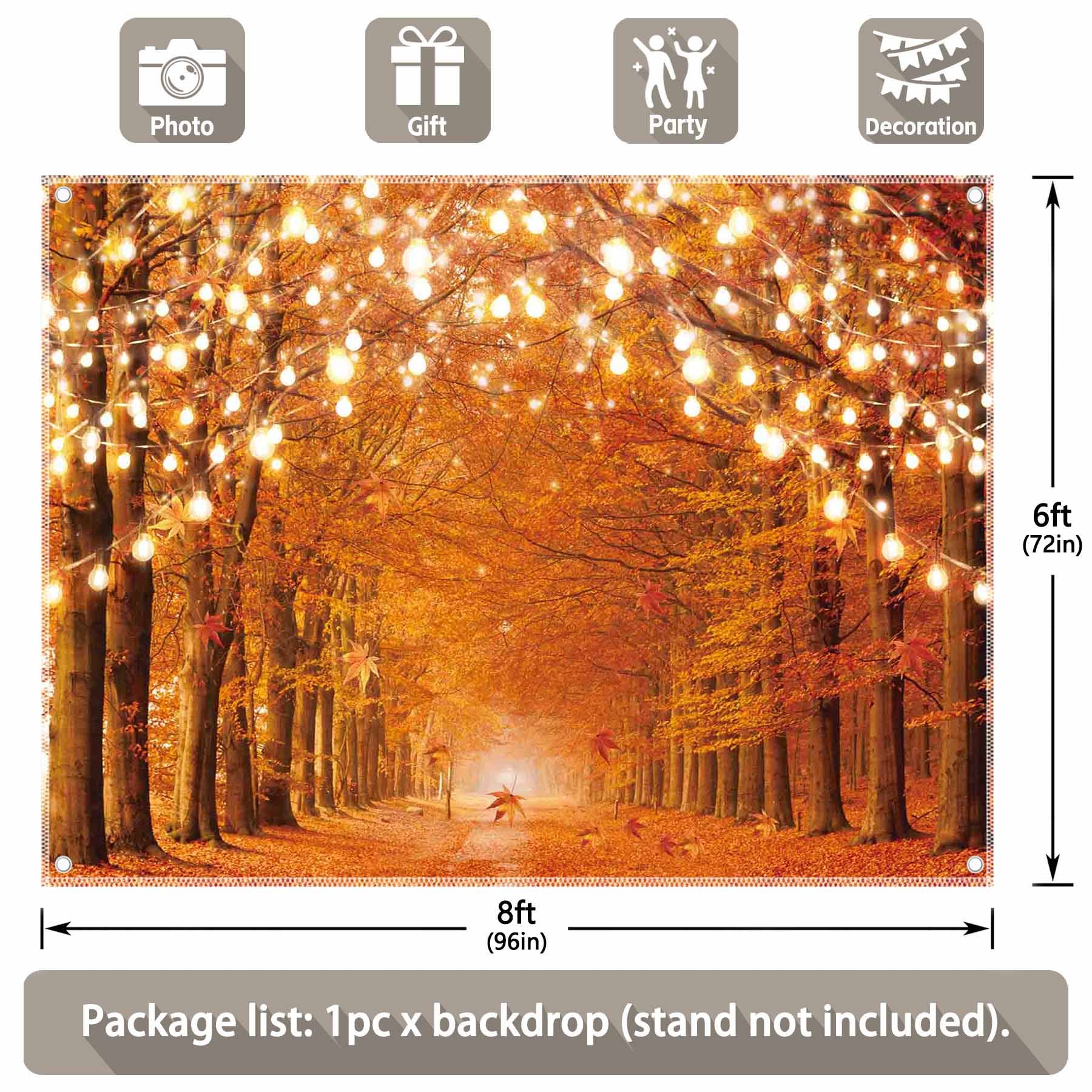 Capture the Beauty of Fall Maple Forest Backdrop - UUFelice Studio