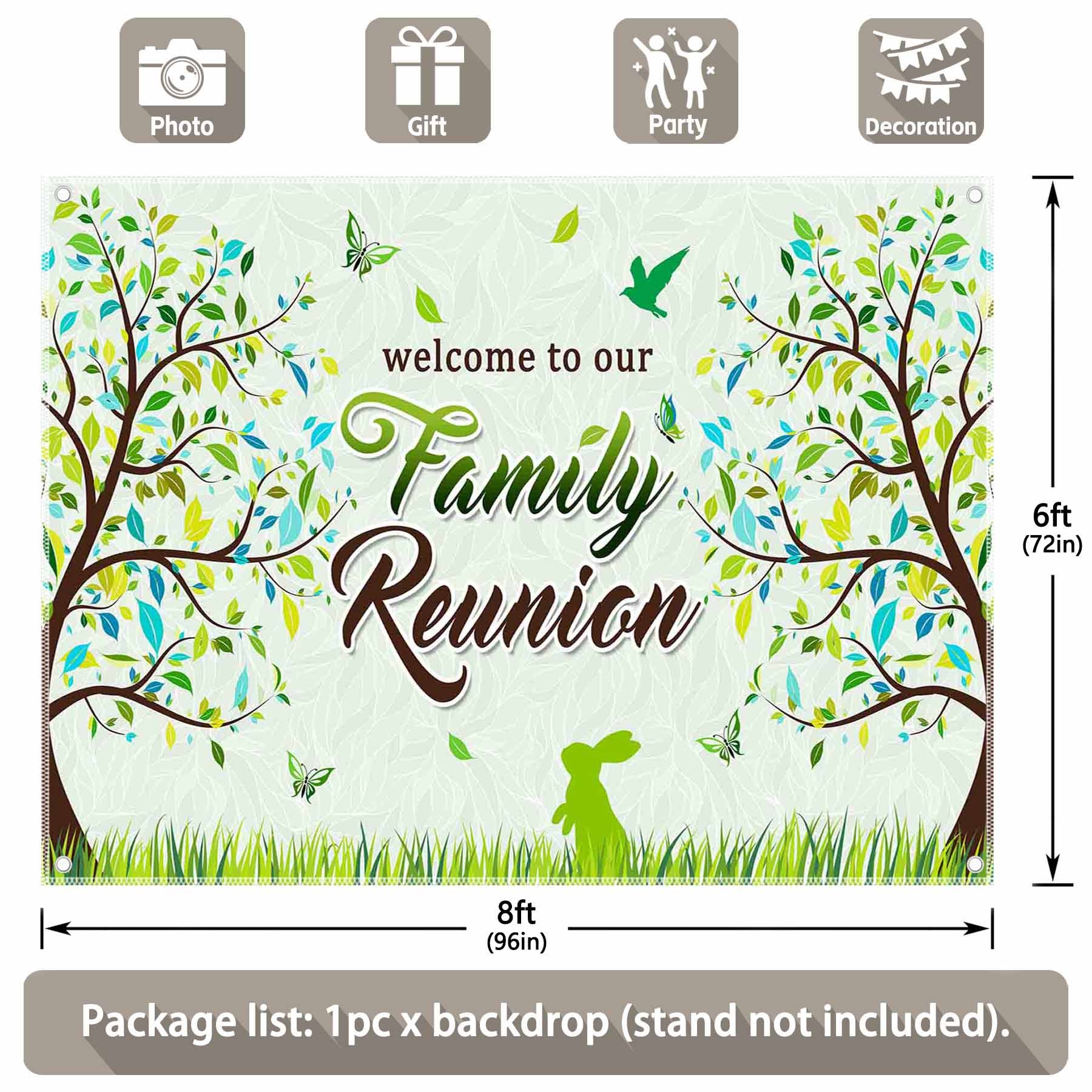 Family Reunion Welcome Tree Backdrop