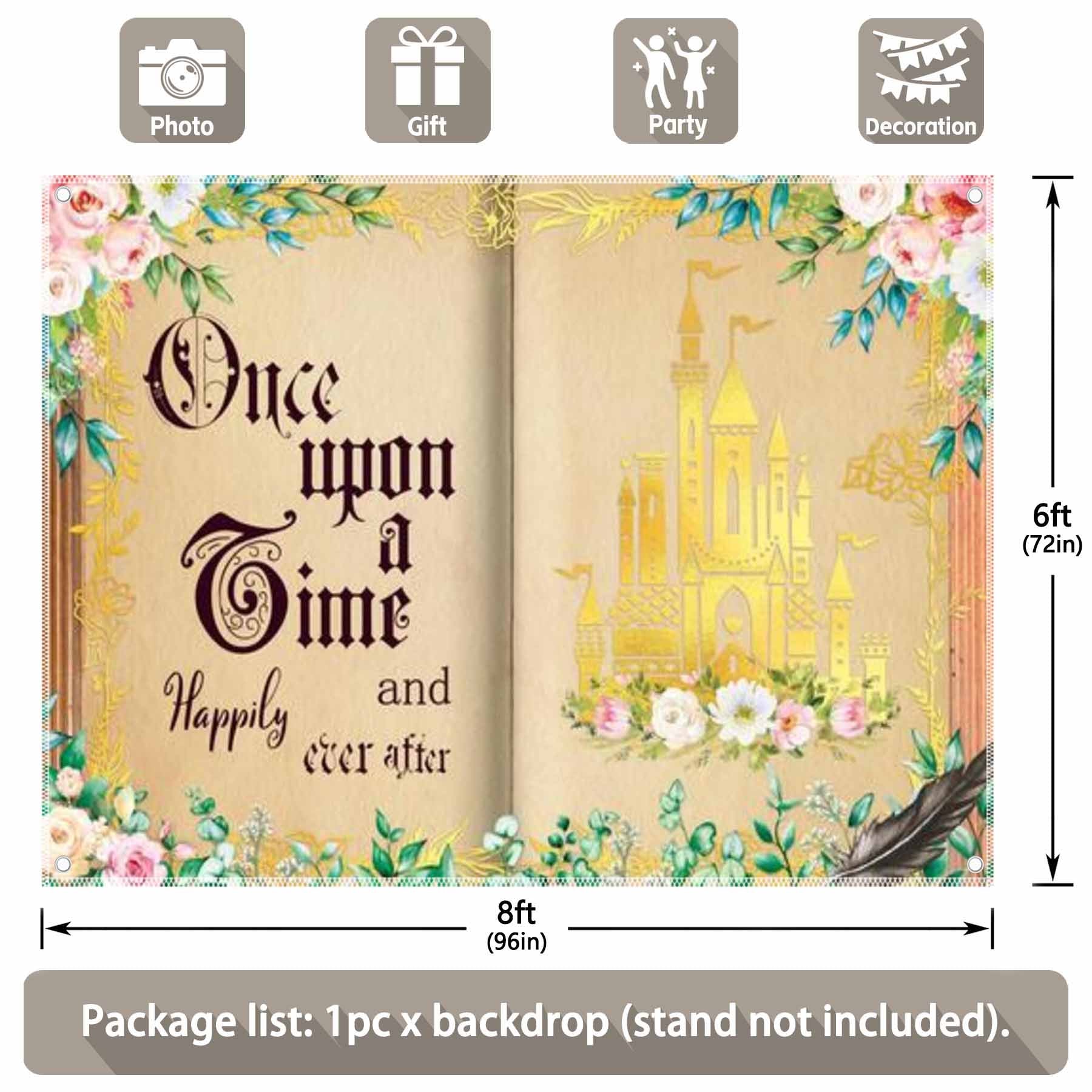 Fairy Tale Story Book Castle Backdrop