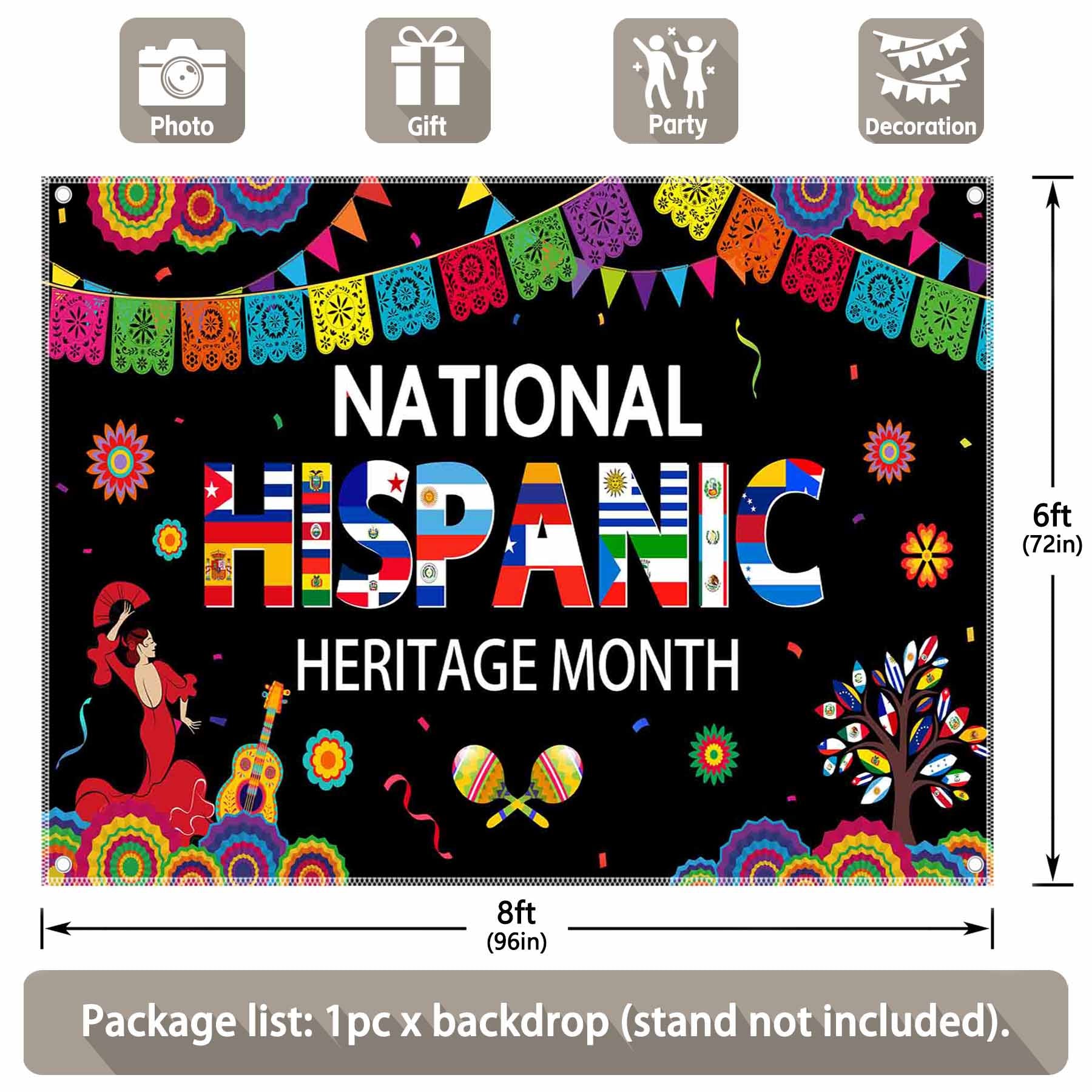 Hispanic Nation Heritage Month Backdrop