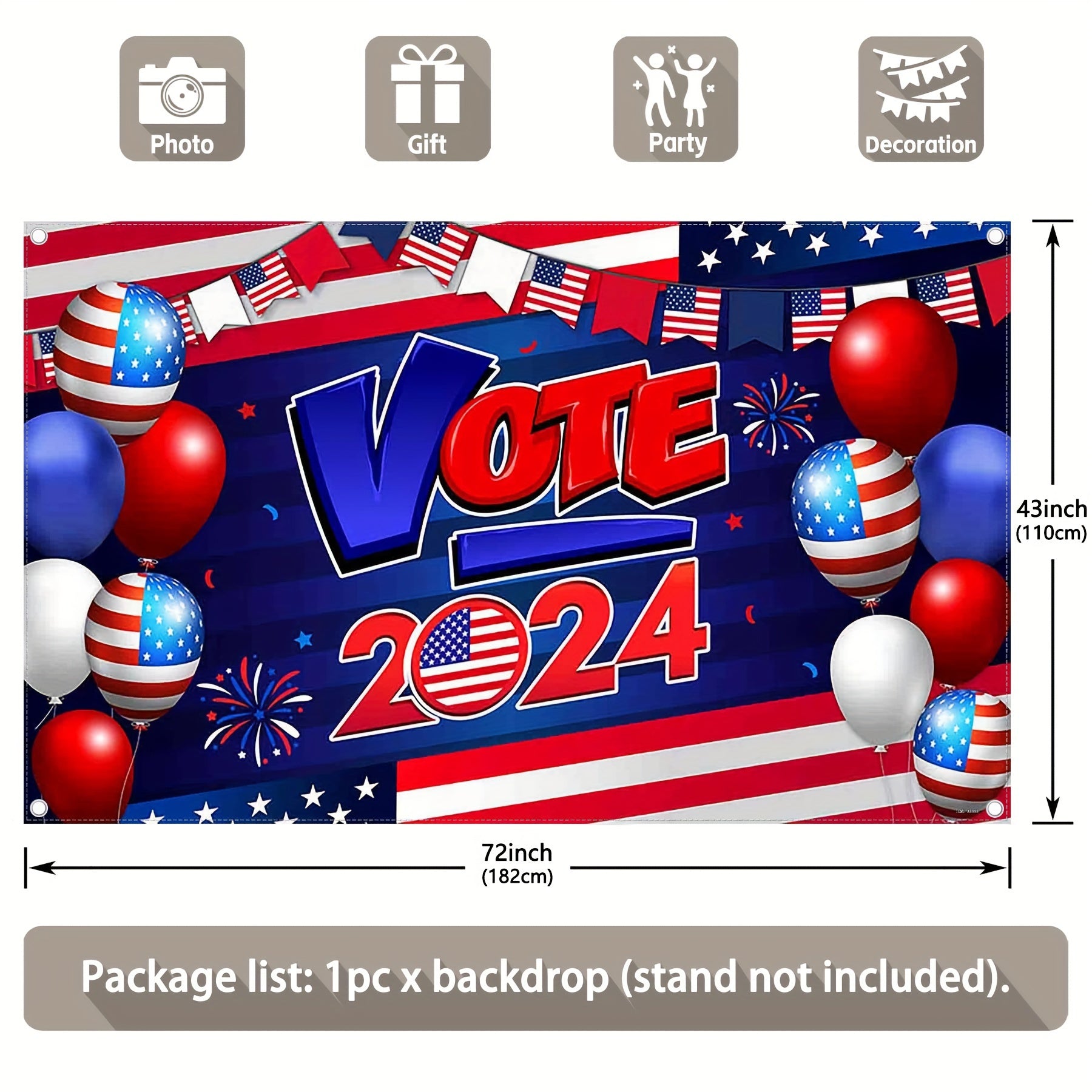 Vote 2024 American Presidental Voting Election Backdrop - UUFelice Studio