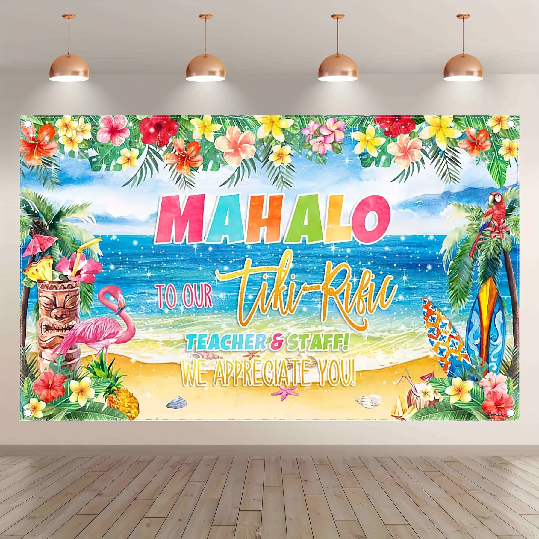 Hawaiian Summer Teacher Appreciation Backdrop - UUFelice Studio