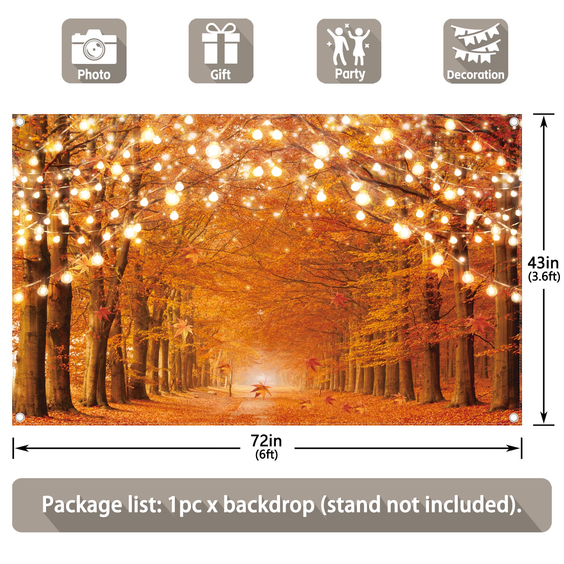 Capture the Beauty of Fall Maple Forest Backdrop - UUFelice Studio