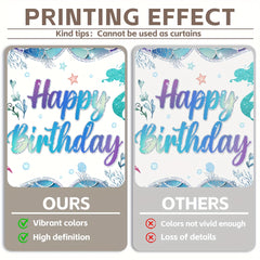 Mermaid Happy Birthday Coral Sea Scales Backdrop(FAST) - UUFelice Studio